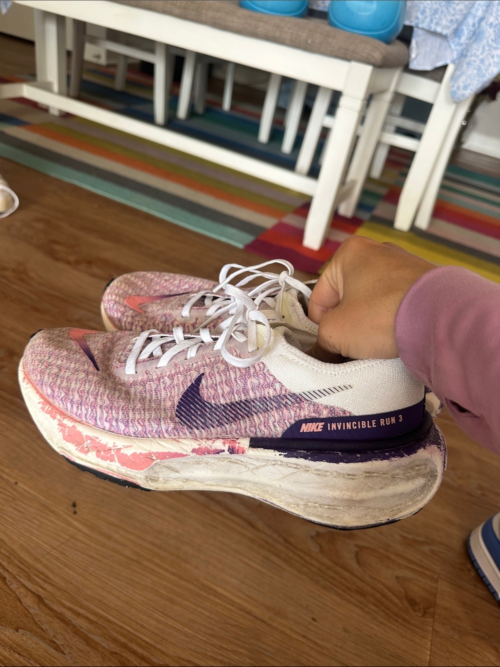 Nike Pink and Purple Running Shoes
